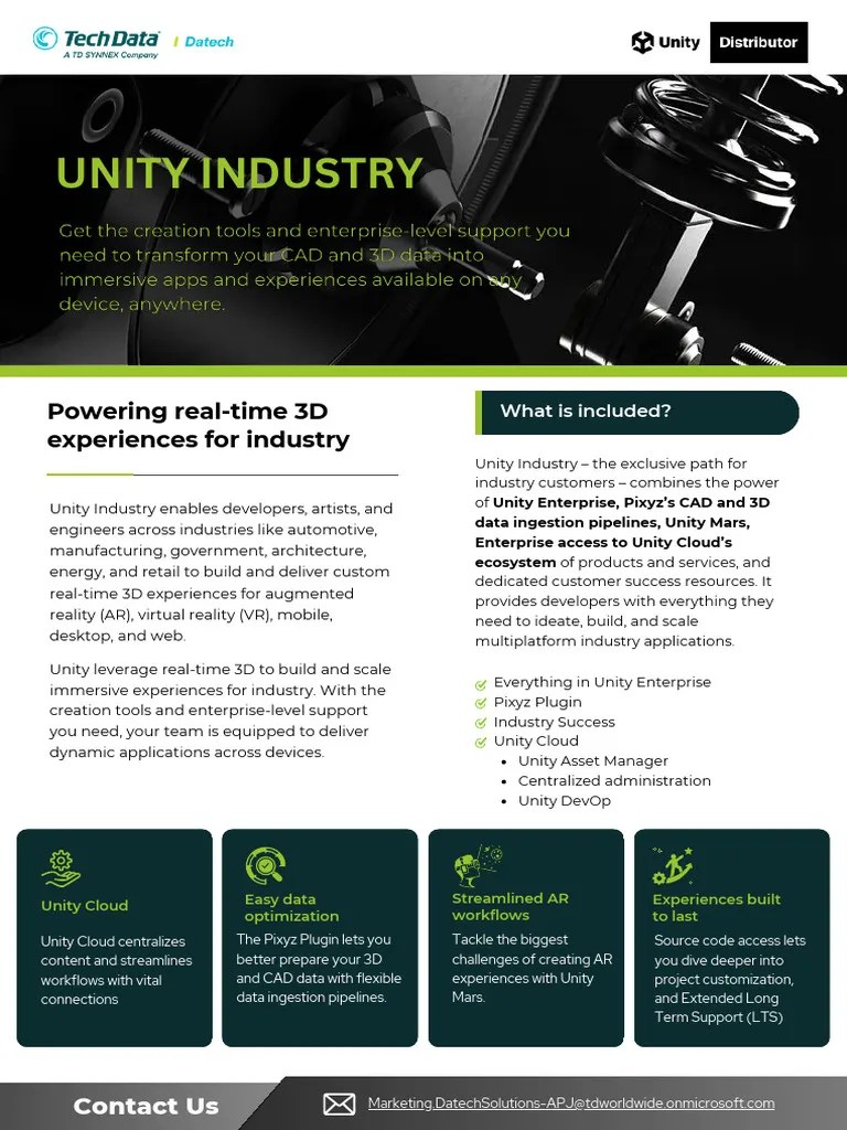 TD - Unity Industry - EN | PDF | Unity (Game Engine) | Augmented Reality