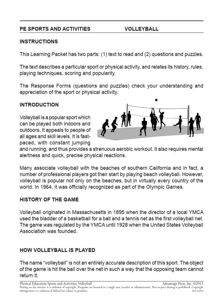 Volleyball | PDF | Volleyball | Copyright Infringement