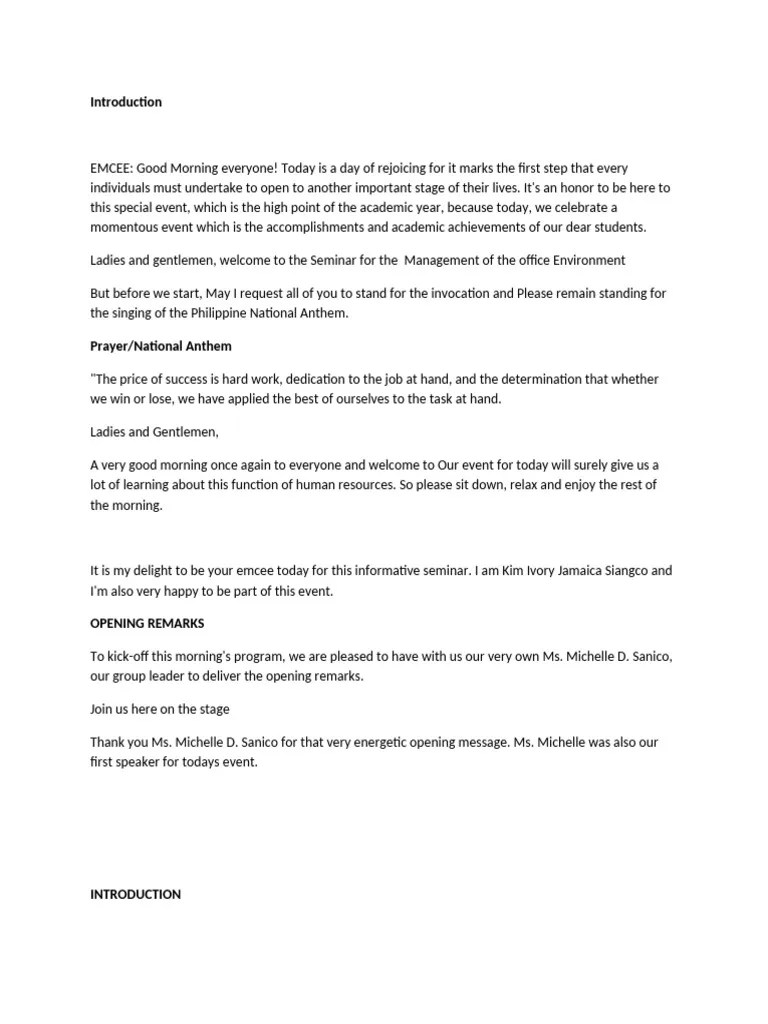 Script | PDF | Career & Growth