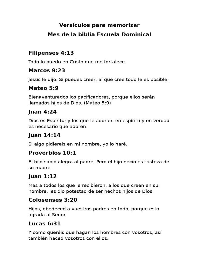 Versiculos Para Memorizar | PDF