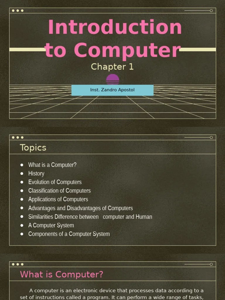 Chapter1 Intro To Computer | PDF | Personal Computers | Graphical User ...