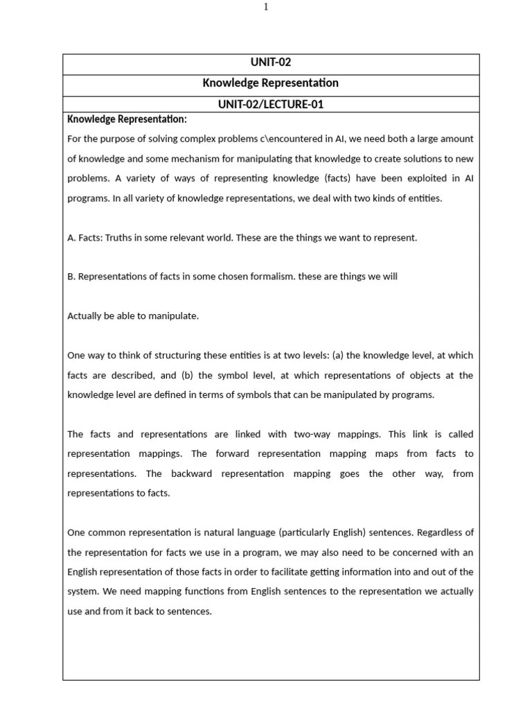 Notes Artificial Intelligence Unit 2 | PDF | Logic | Deductive Reasoning