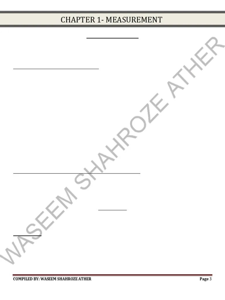 Chapter 1 To Chapter 3 Physics NOTES | PDF | Accuracy And Precision ...