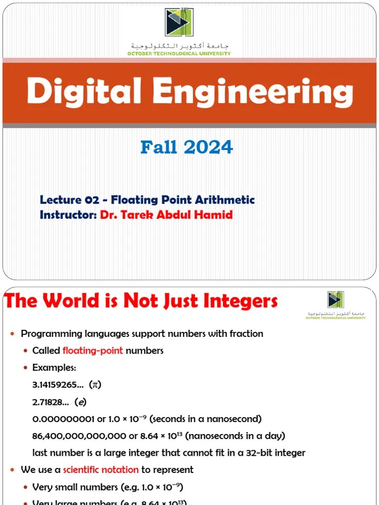 Lecture 02 - Floating Point Arithmetic | PDF | Elementary Mathematics ...