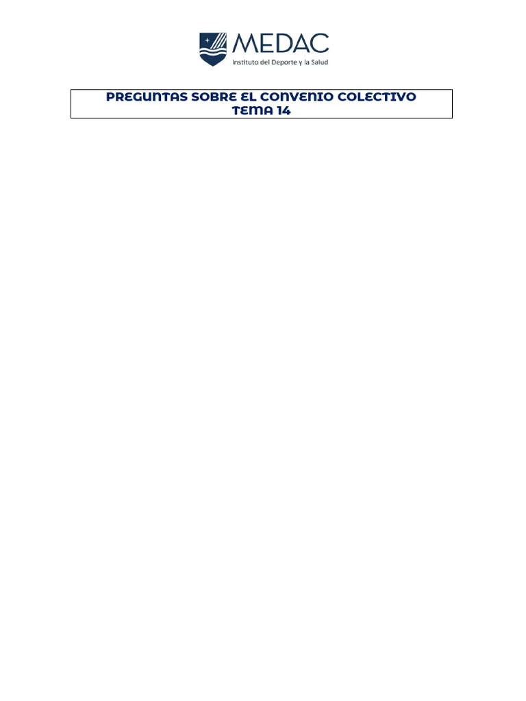 Actividades Tema 14 Sobre El Convenio Colectivo | PDF | Crecimiento ...