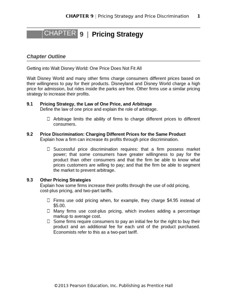 Unit 9 Pricing Strategies And Price Discrimination | PDF | Price Discrimination | Pricing