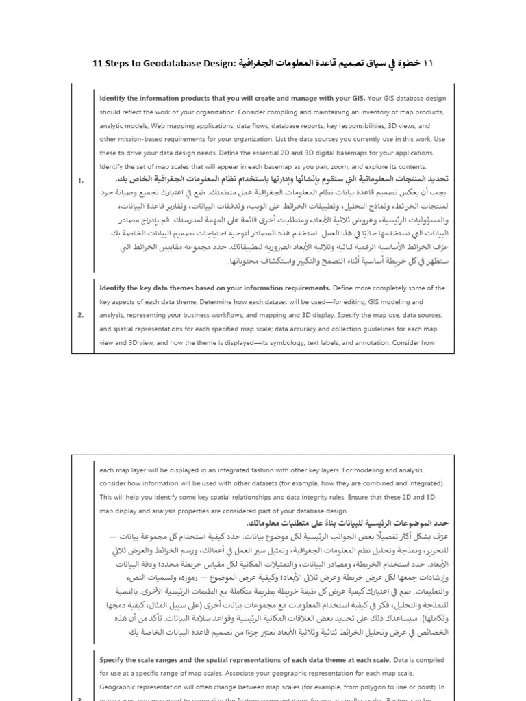11 Steps To Geodatabase Design | PDF
