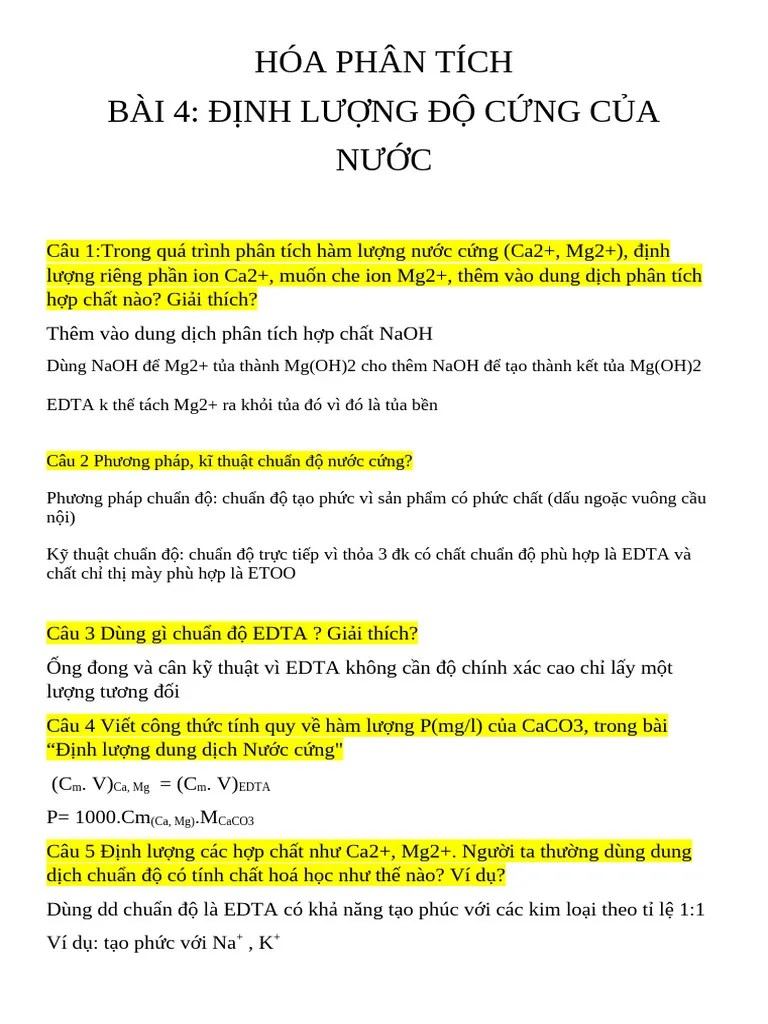 HÓA PHÂN TÍCH | PDF