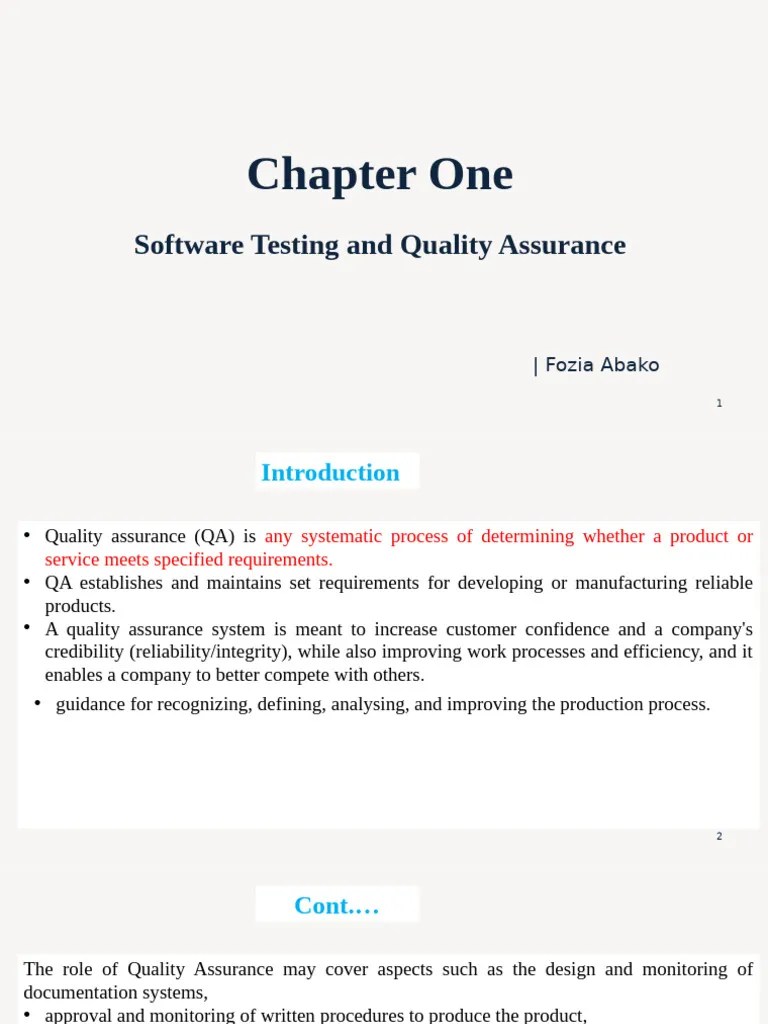 Chapter-1 Software Testing And Quality Assurance | PDF | Software Testing | Software Development ...