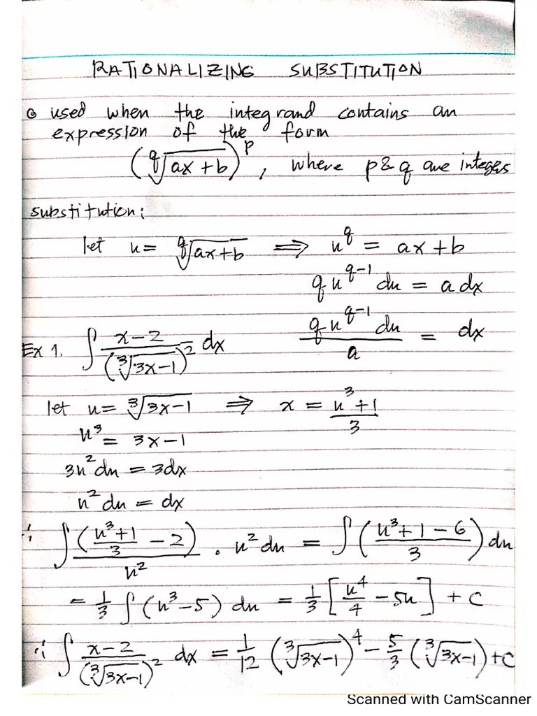 Rationalizing-Substitution | PDF