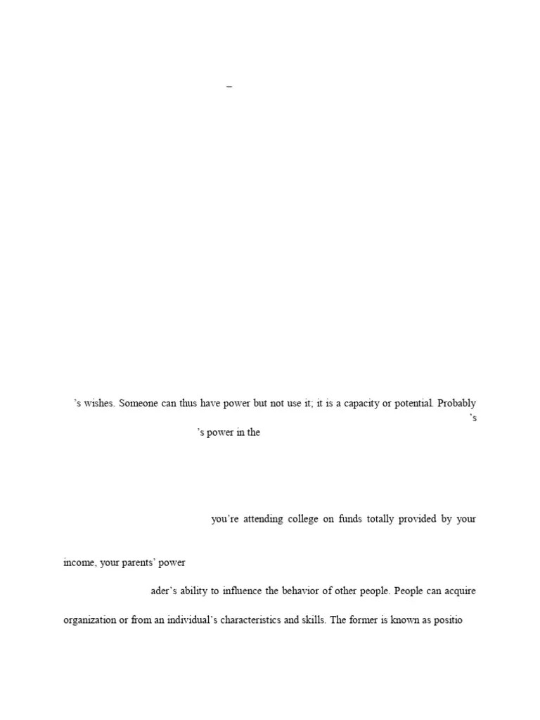 POWER AND POLITICS | PDF | Power (Social And Political) | Leadership