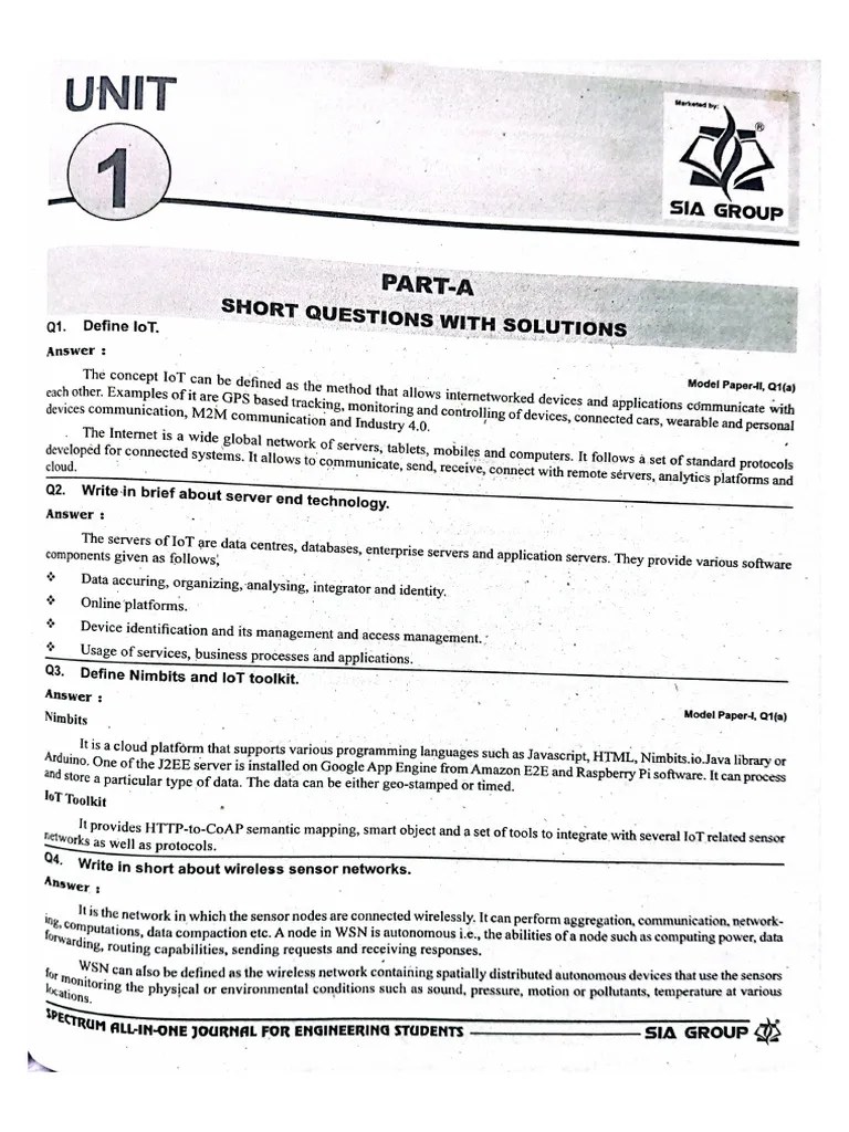 IOT-UNIT-1-R20 | PDF