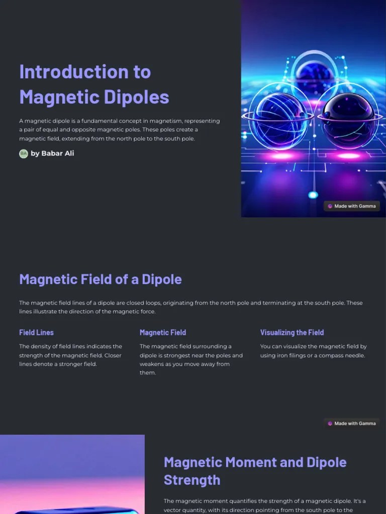 Introduction-to-Magnetic-Dipoles | PDF | Magnetic Field | Magnetism