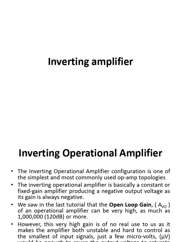 Inverting And Non-Inverting Amplifier | PDF | Operational Amplifier ...