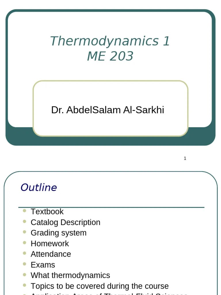 Ch1 Lecture 1 | PDF | Heat | Thermodynamics
