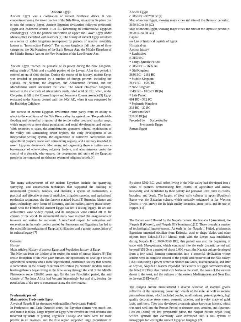 Ancient Egypt | PDF | Ancient Egypt