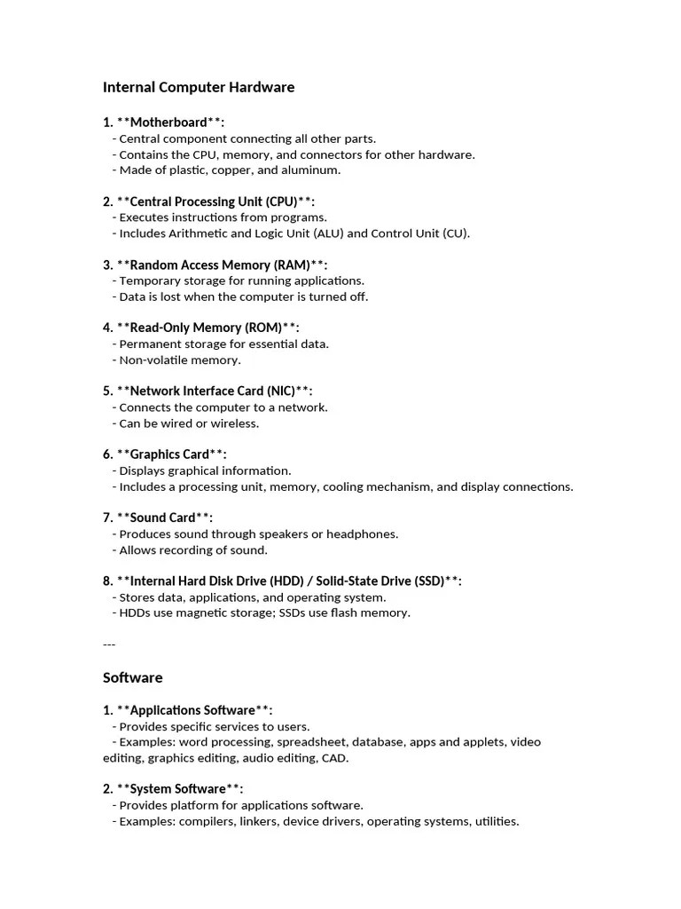 ICT Notes | PDF | Computer Data Storage | Solid State Drive