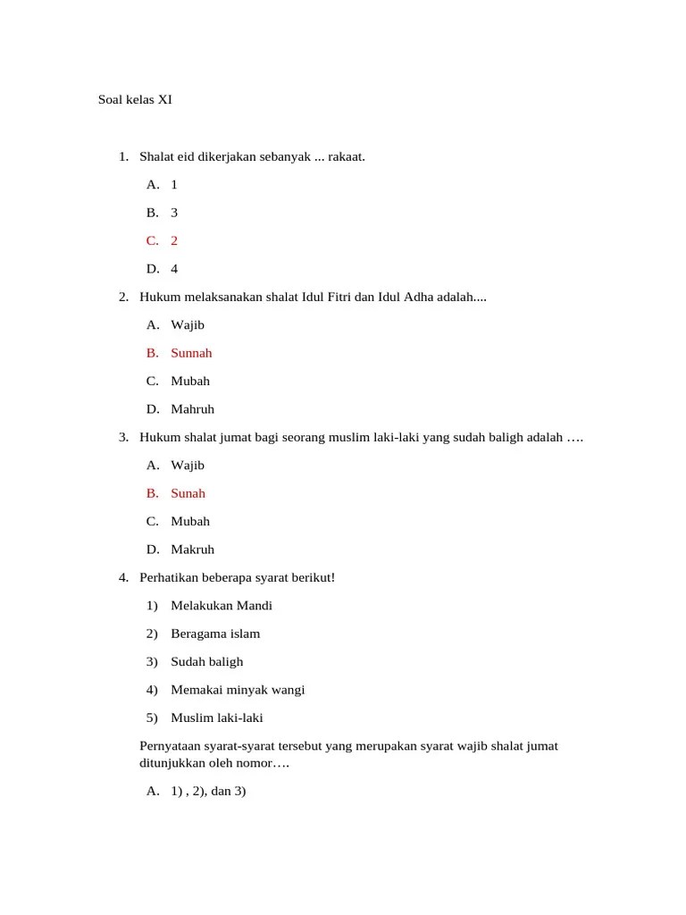Soal Fikih Kelas XI | PDF
