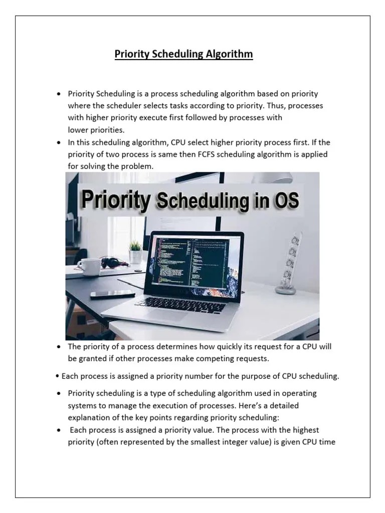 Priority Scheduling Algorithm | PDF | Scheduling (Computing) | System Software