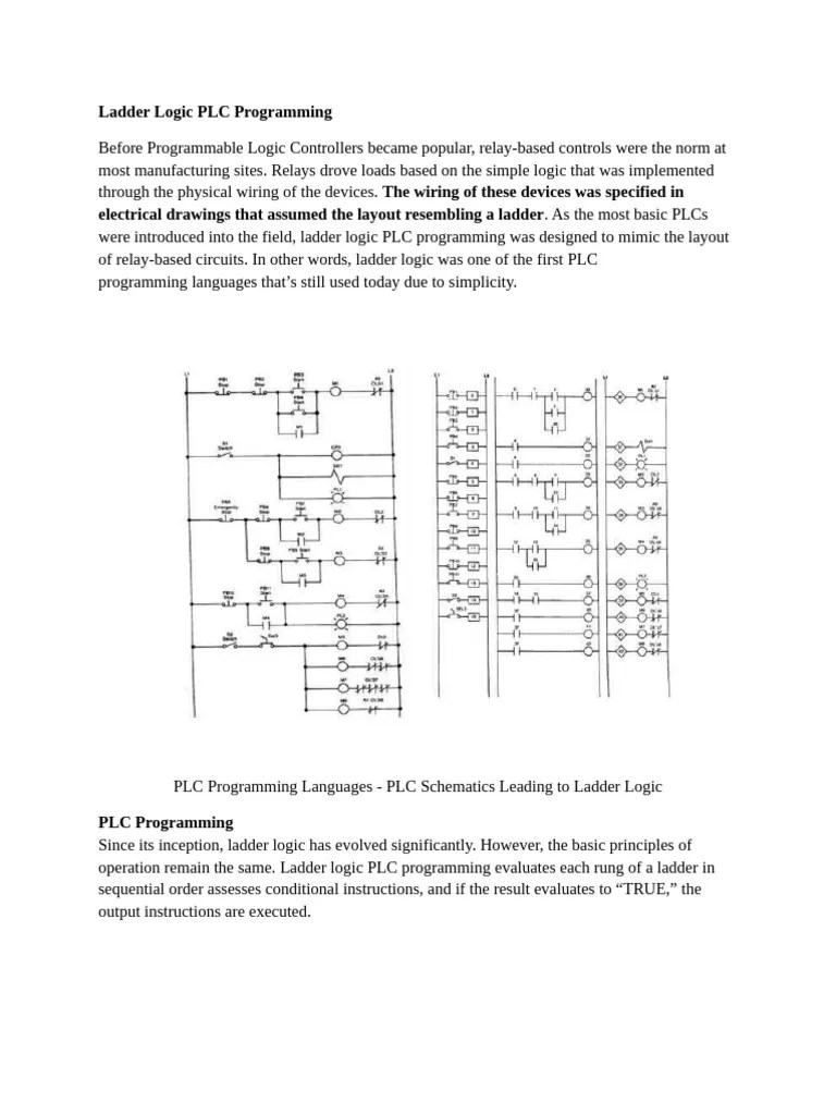 Ladder Logic PLC Programming | PDF | Programmable Logic Controller ...