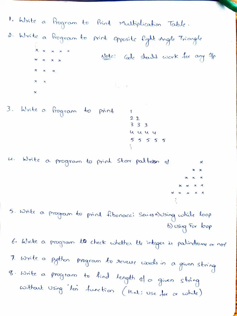 Python Programming Questions | PDF
