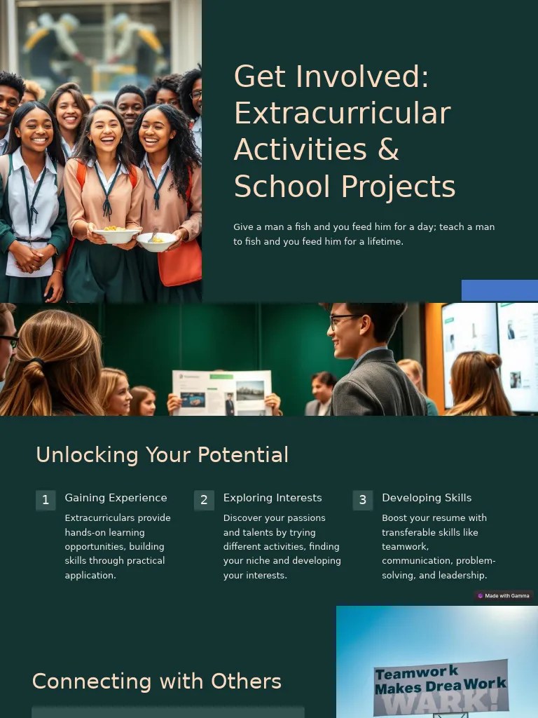 Get Involved Extracurricular Activities And School Projects | PDF