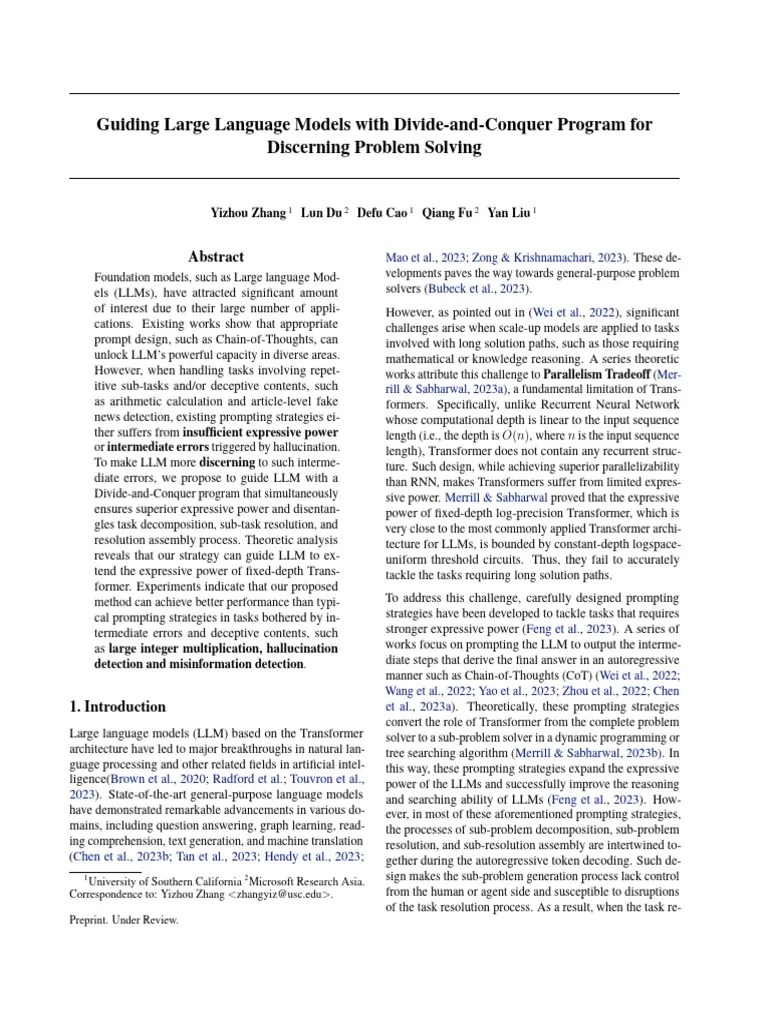 Guiding Large Language Models With Divide-and-Conquer Program For ...