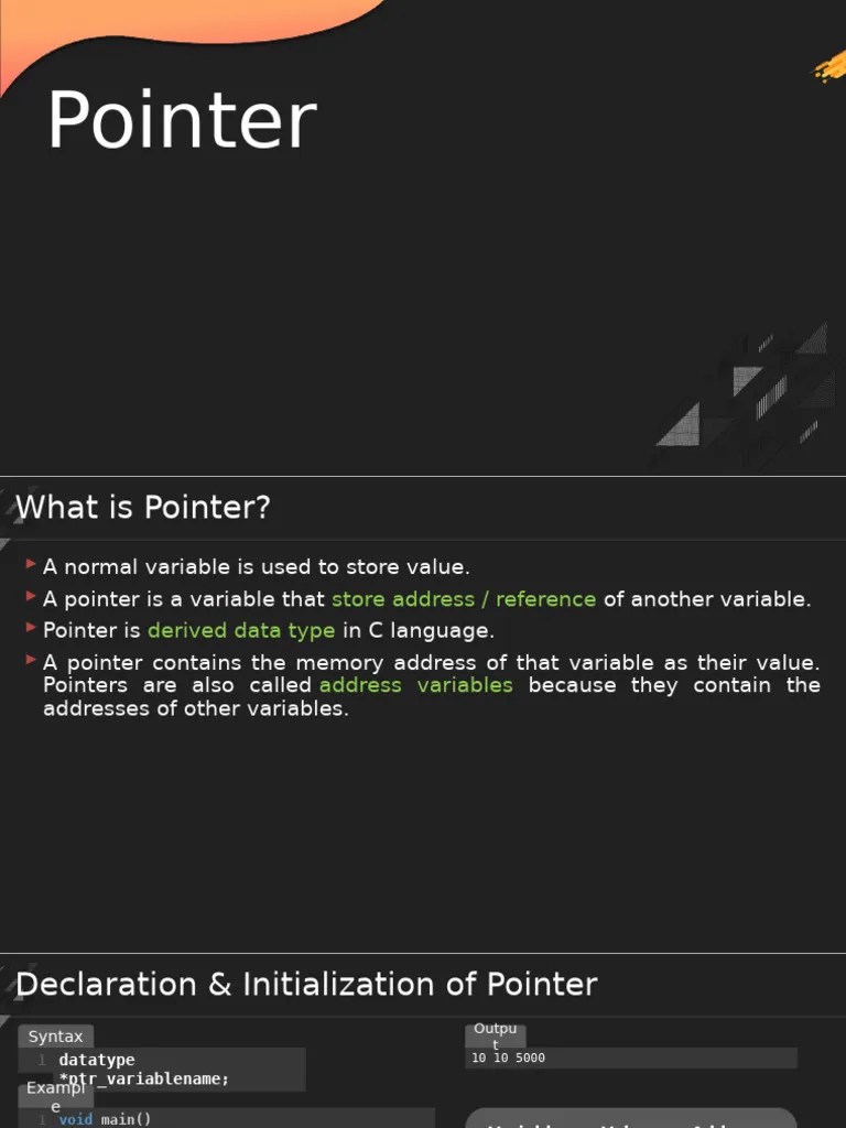 Module 3 - Pointers & Dynamic Memory Allocation | PDF | Pointer ...