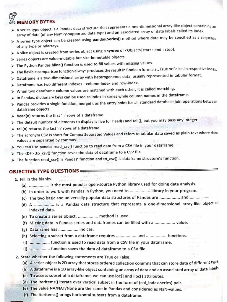 Ch 1 Python Pandas (4) | PDF