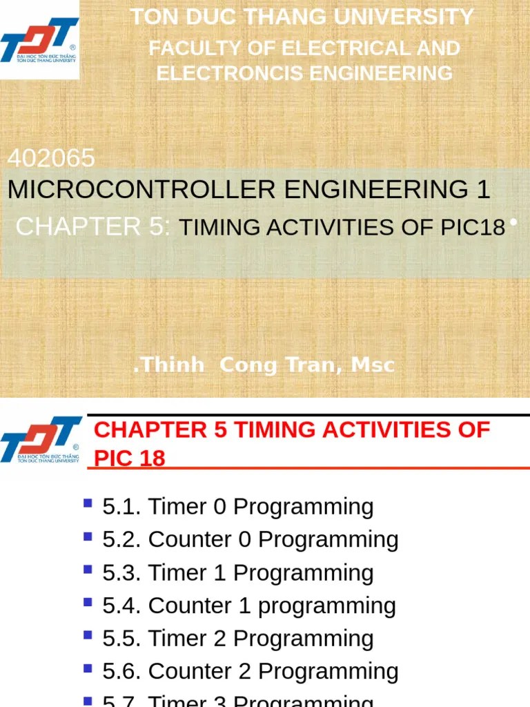 Microcontroller Engineering1 - Chapter 5 | PDF | Timer | Computer ...