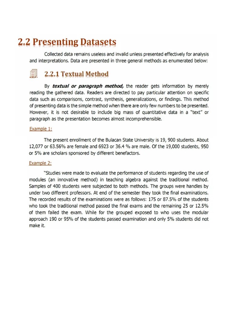 Methods Of Presenting Data | PDF | Career & Growth | Business