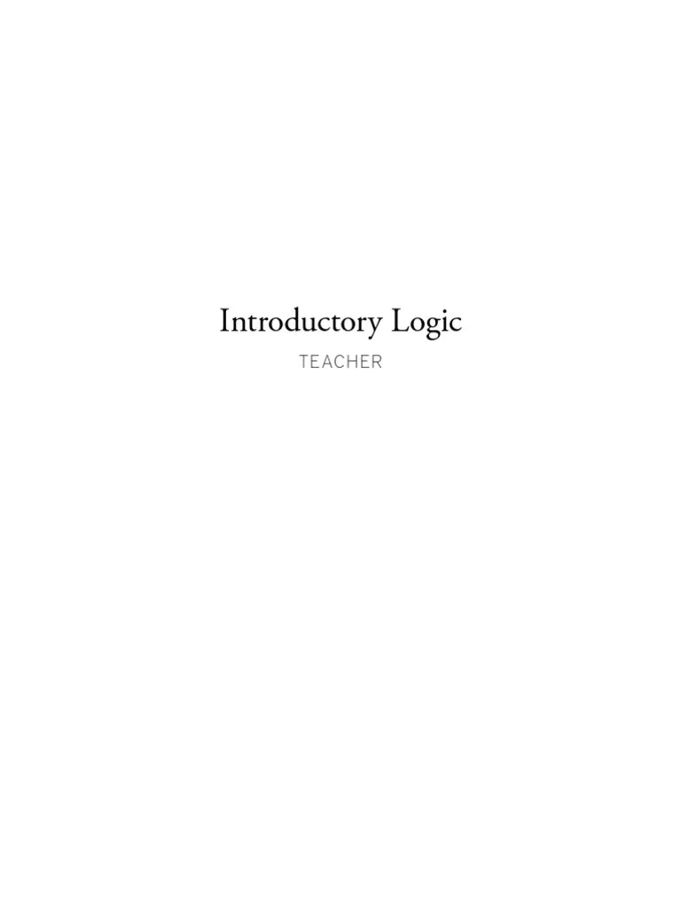 Logic Intro Teacher Sample | PDF | Deductive Reasoning | Inductive ...