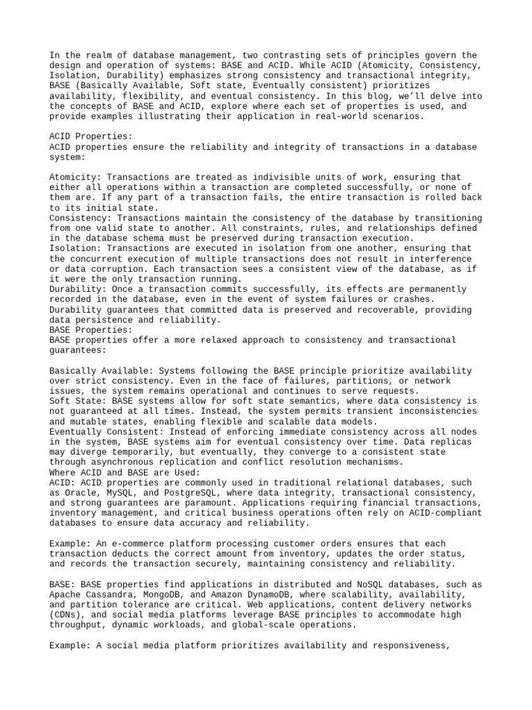 Acid And Base | PDF | Acid | Database Transaction