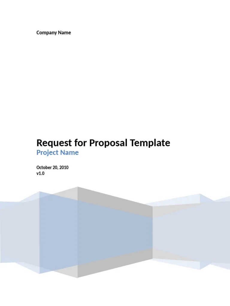 RFP_Template | PDF | Request For Proposal | Computing