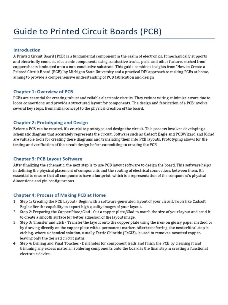 Pcb Guide | PDF | Printed Circuit Board | Electronic Engineering
