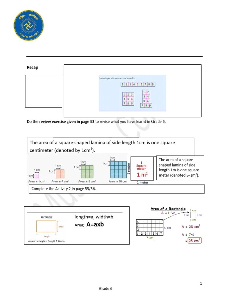 Grade 7 Mathematics | PDF | Area | Shape