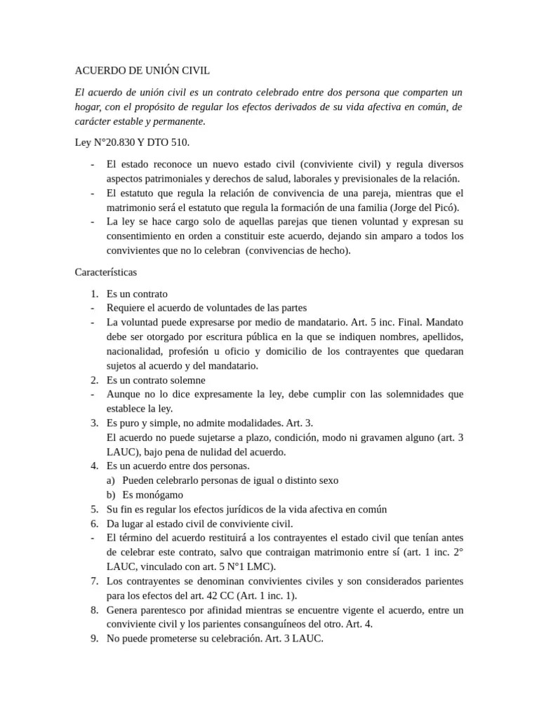 Acuerdo De Unión Civil | PDF | Anulación | Parentesco