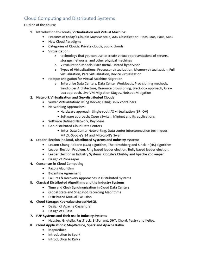 Cloud Computing And Distributed Systems | PDF | Virtualization | Cloud ...