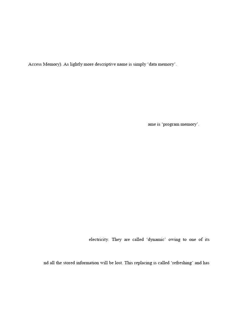 Microcontroller Notes Week 2.1 | PDF | Random Access Memory | Read Only ...