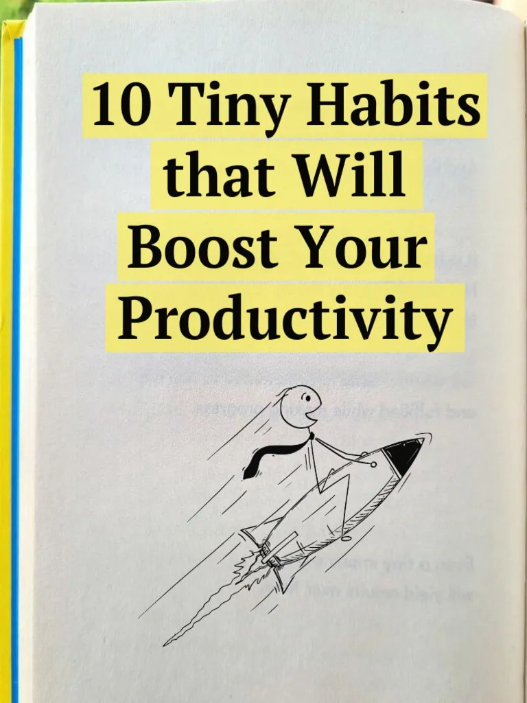 10 Tiny Habits That Will Boost Your Productivity 1723927629 | PDF ...