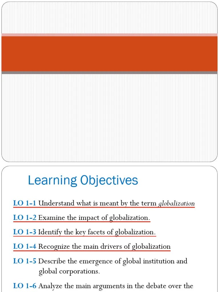 Topic 1 Globalization | PDF | Globalization | Labour Economics