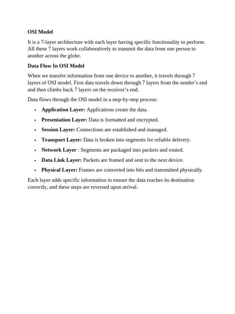 OSI Model | PDF | Osi Model | Computer Network