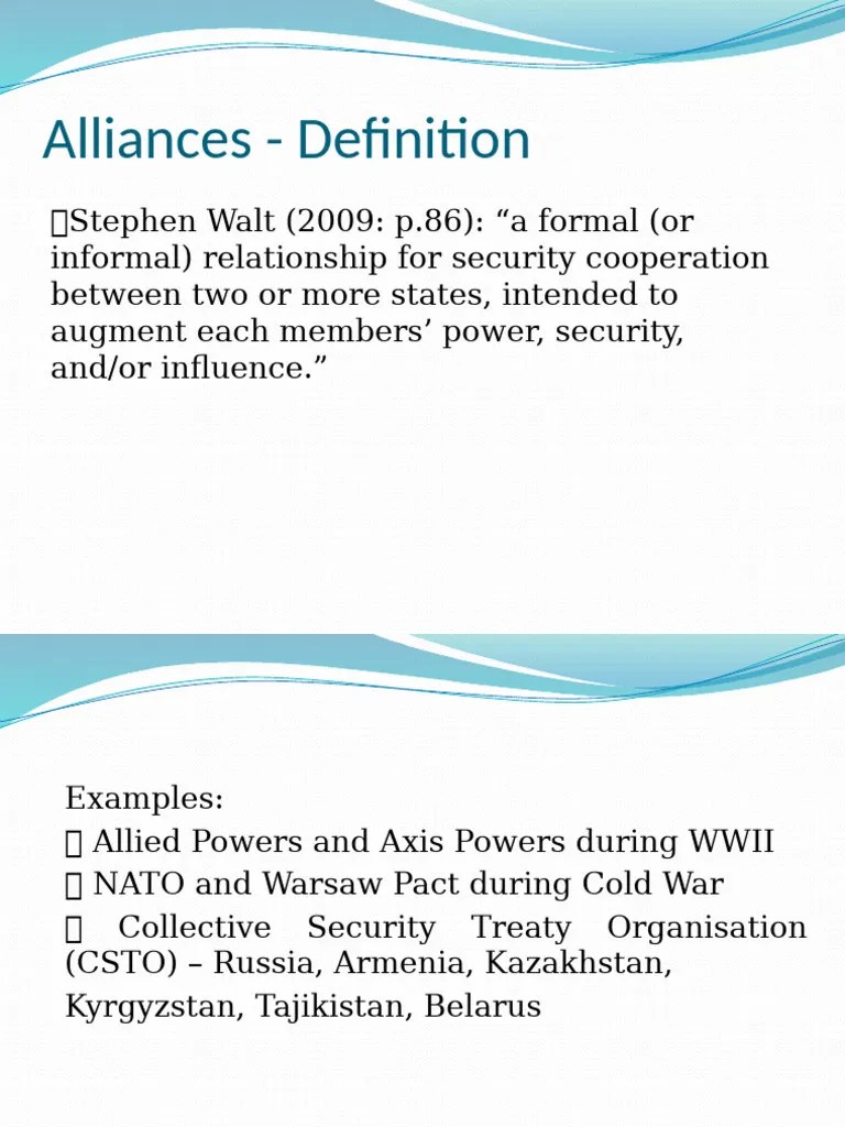 Alliances | PDF | Political Science | International Relations