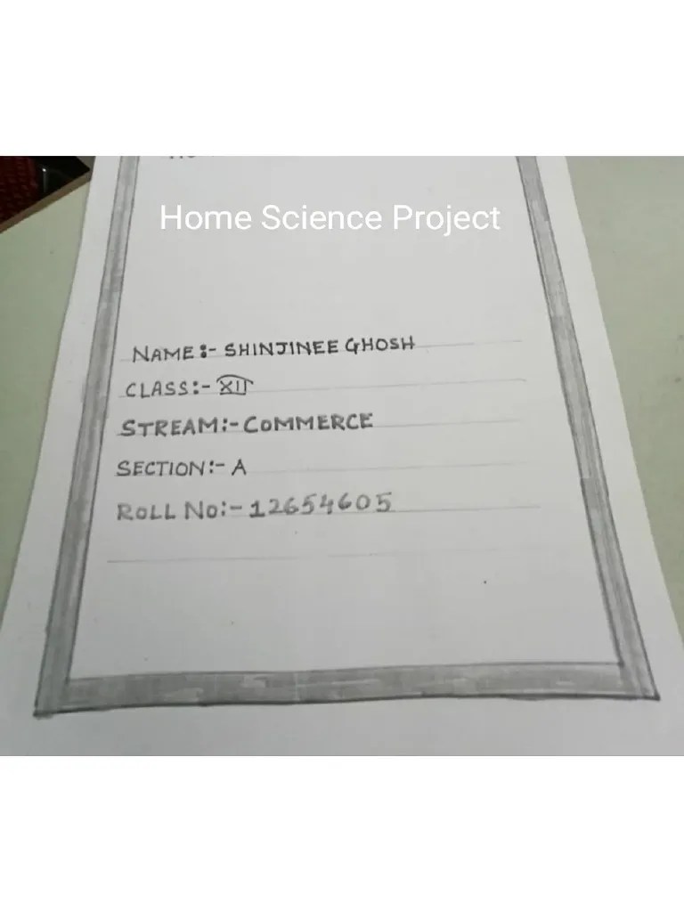 Home Science Practical File | PDF