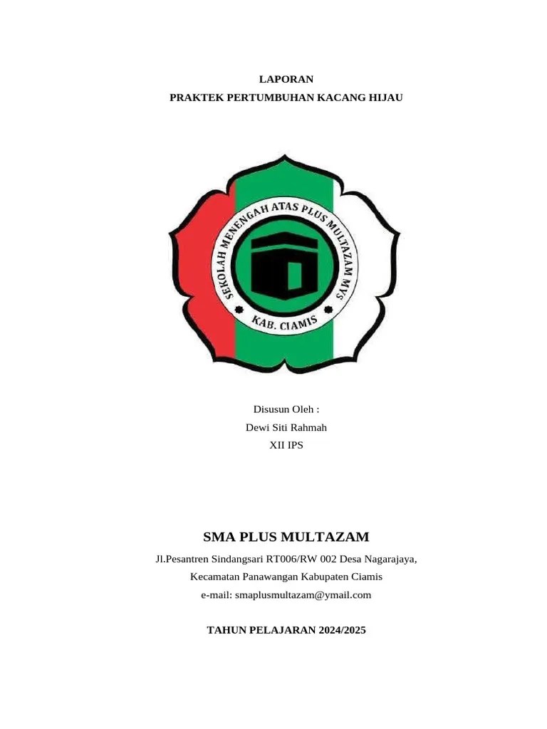 Laporan Pertumbuhan Kacang Hijau | PDF