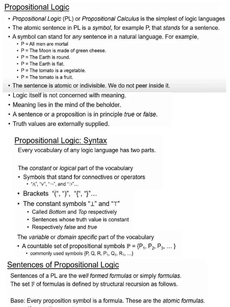 Propositional Logic Theorem Proving | PDF