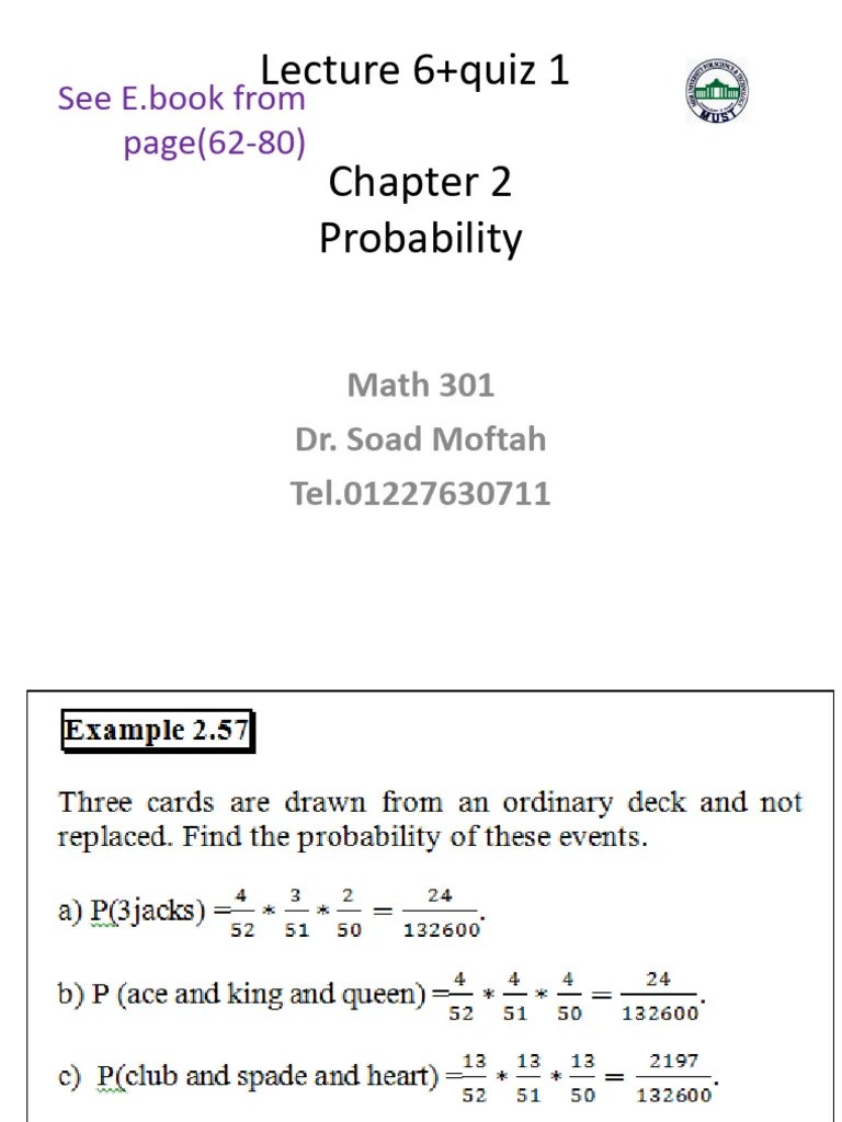 Lecture 6 Statistics And Probability | PDF | Science & Mathematics