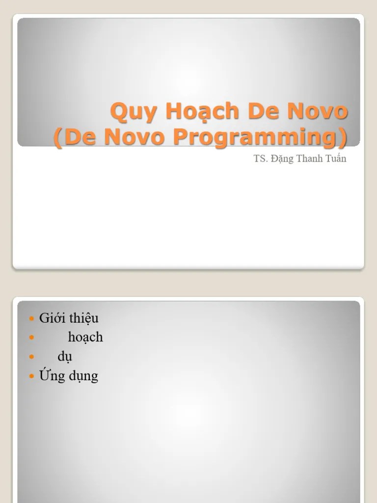 7.quy Hoach De Novo | PDF