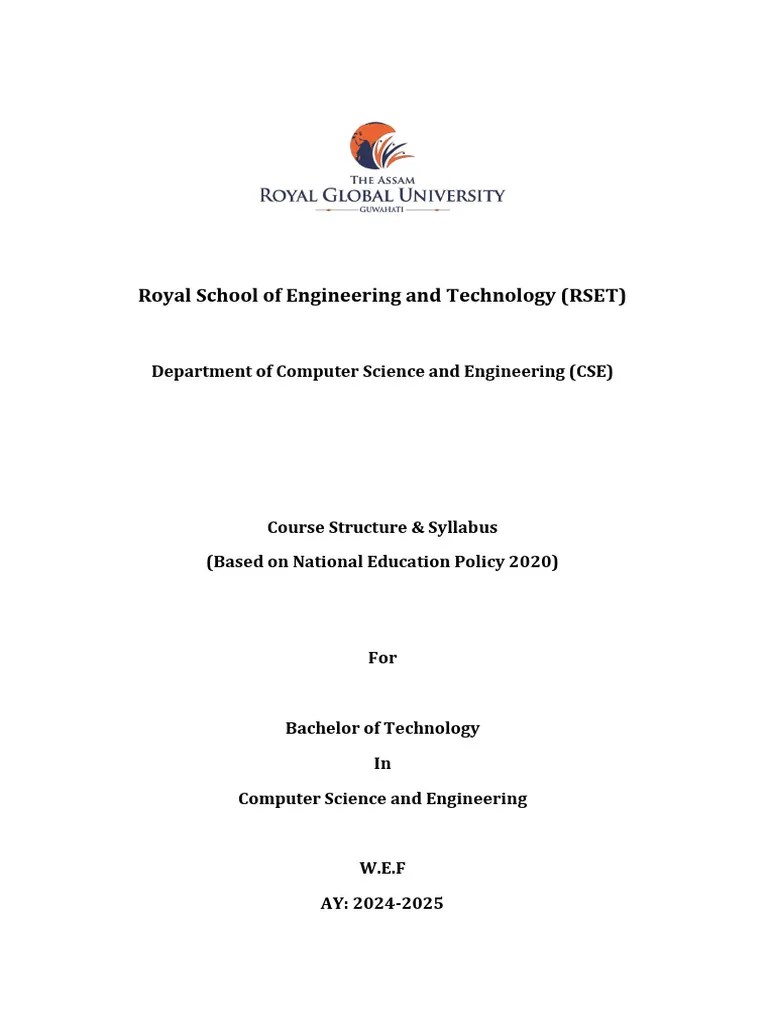 BTech CSE 24 Syllabus | PDF | Engineering | Academic Degree