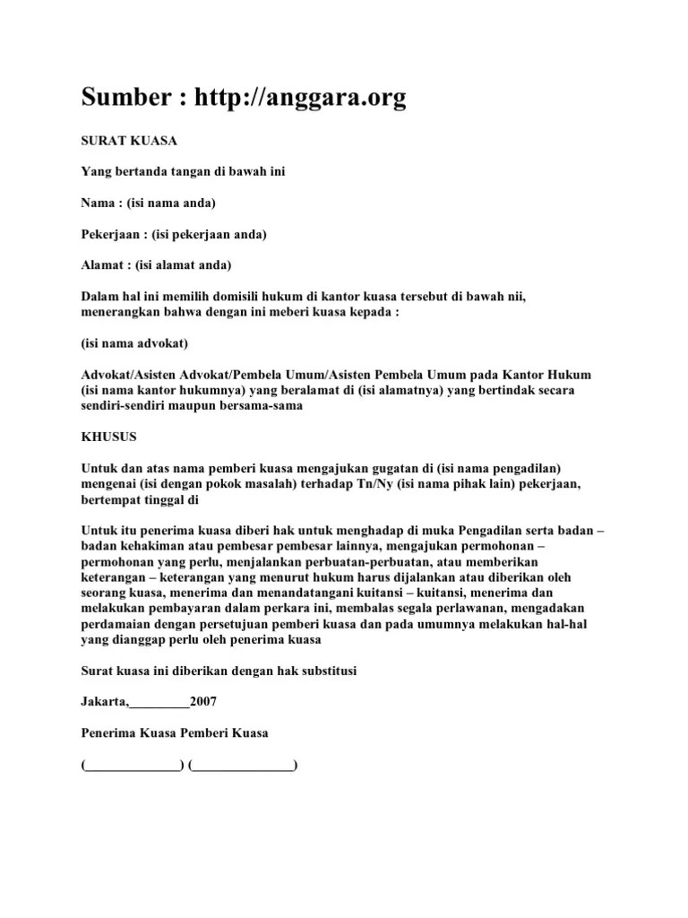 Contoh Surat Kuasa / 35 Contoh Surat Kuasa Pengambilan Bpkb Uang Ijazah Contoh Surat / Dalam hal pelimpahan wewenang dimaksud, maka pemberi wewenang harus memberikan surat kuasa.